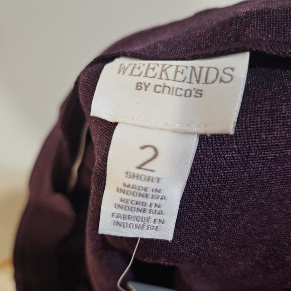 Weekends by Chicos purple pants 2 short - Picture 10 of 12